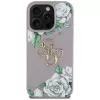 Guess Grained Roses Big 4G Logo Case voor Apple iPhone 16 Pro Max - paars
