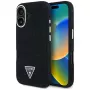 Guess Denim Triangle Logo MagSafe Case voor iPhone 16 zwart