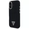 Guess Denim Triangle Logo MagSafe Case voor iPhone 16 zwart
