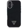 Guess Denim Triangle Logo MagSafe Case voor iPhone 16 zwart