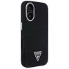 Guess Denim Triangle Logo MagSafe Case voor iPhone 16 zwart