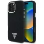 Guess Denim Triangle Logo MagSafe Case voor Apple iPhone 16 Pro, zwart