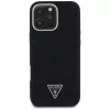 Guess Denim Triangle Logo MagSafe Case voor Apple iPhone 16 Pro, zwart
