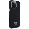 Guess Denim Triangle Logo MagSafe Case voor Apple iPhone 16 Pro, zwart