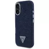 Guess Denim Triangle Logo MagSafe Case voor iPhone 16 blauw