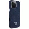 Guess Denim Triangle Logo MagSafe Case voor iPhone 16 Pro blauw