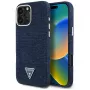 Guess Denim Triangle Logo MagSafe Case voor Apple iPhone 16 Pro Max blauw