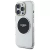 Guess IML Metal Colored Circle Classic Logo MagSafe Case voor iPhone 16 Pro (zwart)