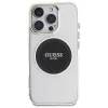 Guess IML Metal Colored Circle Classic Logo MagSafe Case voor iPhone 16 Pro (zwart)