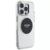 Guess IML Metal Colored Circle Classic Logo MagSafe Case voor iPhone 16 Pro (zwart)