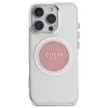 Guess IML Metal Colored Circle Classic Logo MagSafe Case voor iPhone 16 Pro (roze)