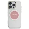 Guess IML Metal Colored Circle Classic Logo MagSafe Case voor iPhone 16 Pro Max (roze)