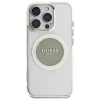 Guess IML Metal Colored Circle Classic Logo MagSafe Case voor iPhone 16 Pro Max (grijs)