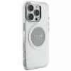 Guess IML Metal Colored Circle Classic Logo MagSafe Case voor iPhone 16 Pro Max (grijs)