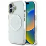 Guess IML Metal Colored Circle Classic Logo MagSafe Case voor iPhone 16 (wit)