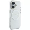 Guess IML Metal Colored Circle Classic Logo MagSafe Case voor iPhone 16 (wit)