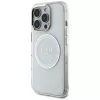 Guess IML Metal Colored Circle Classic Logo MagSafe Case voor iPhone 16 Pro Max (wit)