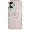 Guess IML Metal Mountain Logo MagSafe Case voor Apple iPhone 16 (roze)