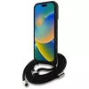 Guess 4G Big Logo Cord Strap Crossbody Case voor iPhone 16 bruin