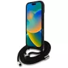 Guess 4G Big Logo Cord Strap Crossbody Case voor iPhone 16 Pro Max (bruin)