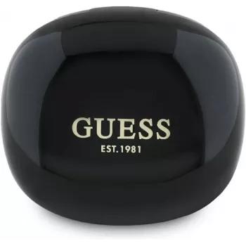 Guess Flat Classic Logo Electroplated TWS Earbuds met oplaadcase (zwart)