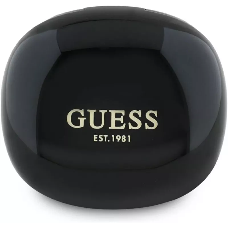 Guess Flat Classic Logo Electroplated TWS Earbuds met oplaadcase (zwart)
