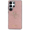 Guess Fixed Glitter Big 4G Metal Logo Case voor Samsung Galaxy S25 Ultra (roze)