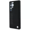 BMW Leather Big Wordmark Case voor Samsung Galaxy S25 Ultra zwart