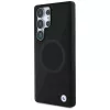 BMW Leder-Halbtextur-MagSafe-Case voor Samsung Galaxy S25 Ultra zwart