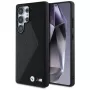 BMW Leder Oversized Stripes MagSafe Case voor Samsung Galaxy S25 Ultra zwart