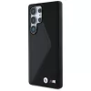 BMW Leder Oversized Stripes MagSafe Case voor Samsung Galaxy S25 Ultra zwart