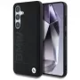BMW Leder Big Wordmark Case voor Samsung Galaxy S25 zwart