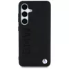 BMW Leder Big Wordmark Case voor Samsung Galaxy S25 zwart