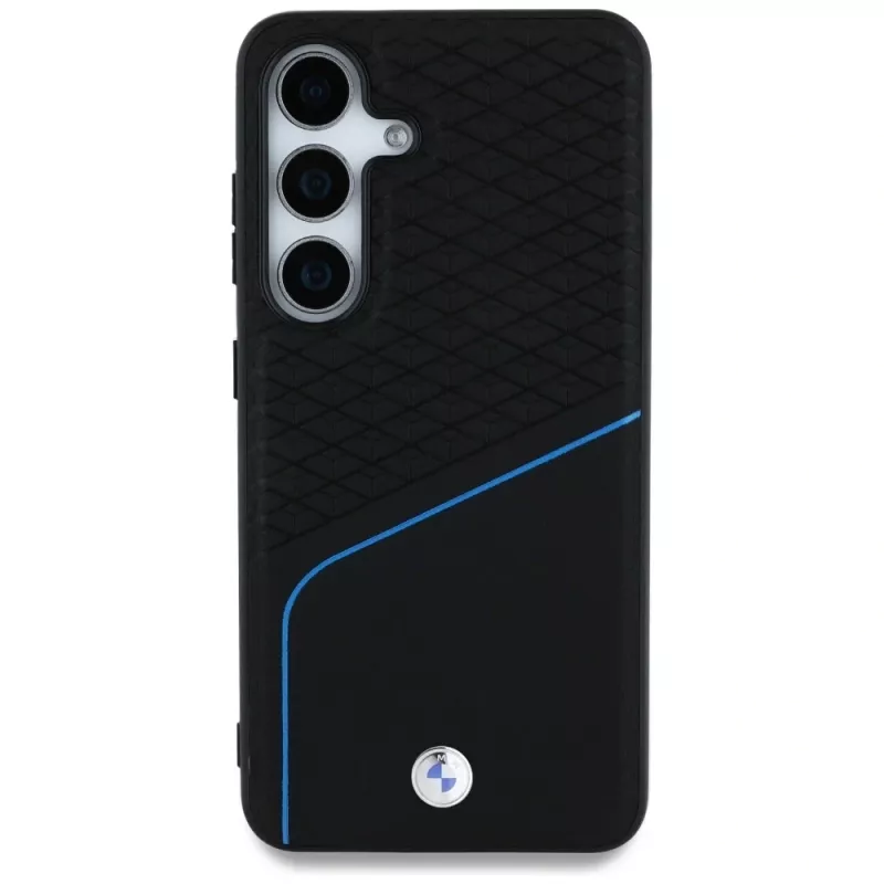 BMW Leder-TEXTURED en Glatt MagSafe Case voor Samsung Galaxy S25 zwart