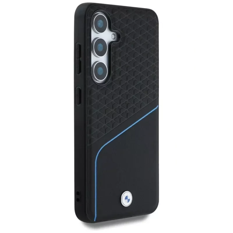 BMW Leder-TEXTURED en Glatt MagSafe Case voor Samsung Galaxy S25 zwart