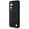 BMW Leder-Halbtextur MagSafe Case voor Samsung Galaxy S25 zwart