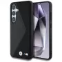 BMW Leather Oversized Stripes MagSafe Case voor Samsung Galaxy S25 zwart