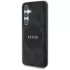 Guess 4G Round Patch Classic Logo MagSafe Case voor Samsung Galaxy S25+ (zwart)