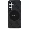 Guess 4G Round Patch Classic Logo MagSafe Case voor Samsung Galaxy S25+ (zwart)
