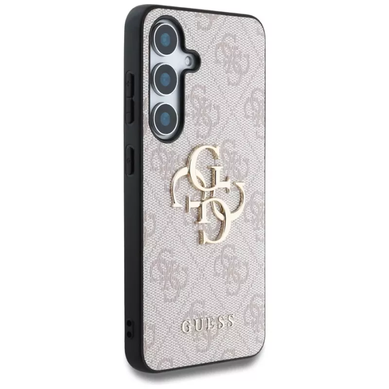 Guess Big 4G Logo Classic Logo Case voor Samsung Galaxy S25+ (roze)