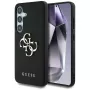 Guess Grained Big 4G Logo Small Classic Logo Back Cover voor Samsung Galaxy S25, zwart