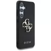 Guess Grained Big 4G Logo Small Classic Logo Back Cover voor Samsung Galaxy S25, zwart
