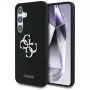 Guess Silicone Big 4G Logo Bottom Script Case voor Samsung Galaxy S25, zwart