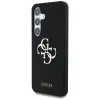 Guess Silicone Big 4G Logo Bottom Script Case voor Samsung Galaxy S25, zwart