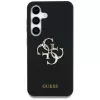 Guess Silicone Big 4G Logo Bottom Script Case voor Samsung Galaxy S25, zwart