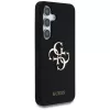 Guess Silicone Big 4G Logo Bottom Script Case voor Samsung Galaxy S25, zwart