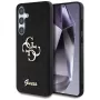 Guess Fixed Glitter Big 4G Metal Logo Case voor Samsung Galaxy S25 (zwart)