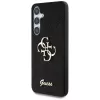 Guess Fixed Glitter Big 4G Metal Logo Case voor Samsung Galaxy S25+ (zwart)