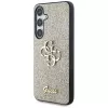 Guess Fixed Glitter Big 4G Metal Logo Back Cover voor Samsung Galaxy S25 - goud