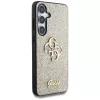 Guess Fixed Glitter Big 4G Metal Logo Back Cover voor Samsung Galaxy S25 - goud